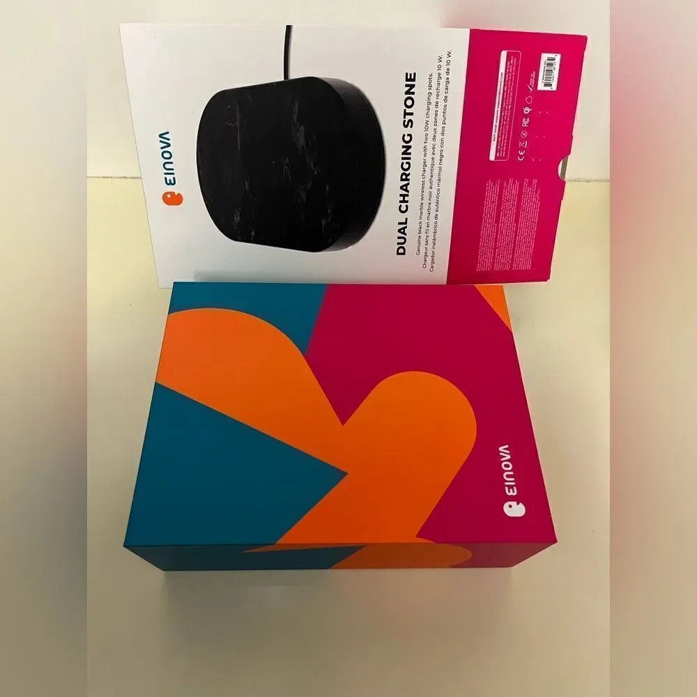 New in box Enova Double Black Marble wireless charger
